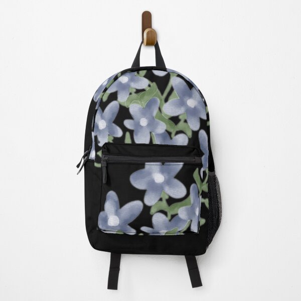 Item preview, Moody Periwinkle Blue Floral Botanical Cluster Pattern designed and sold by Jyoti-Quotes.