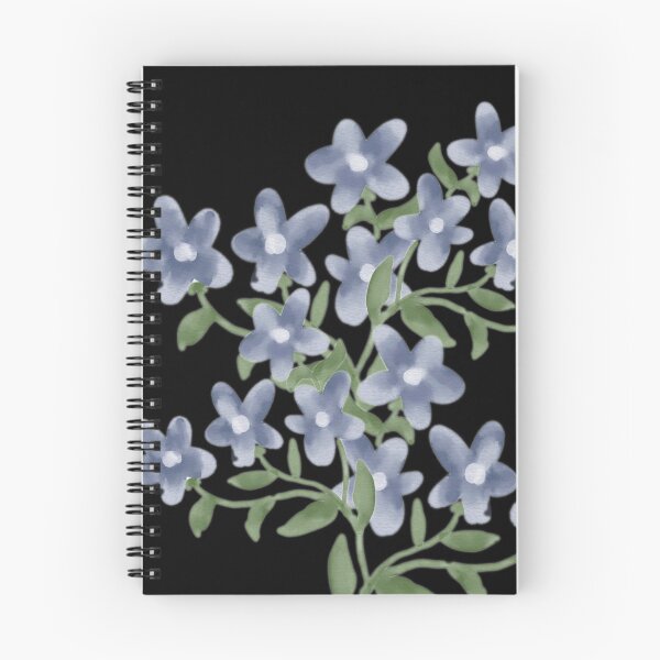 Item preview, Moody Periwinkle Blue Floral Botanical Cluster Pattern designed and sold by Jyoti-Quotes.