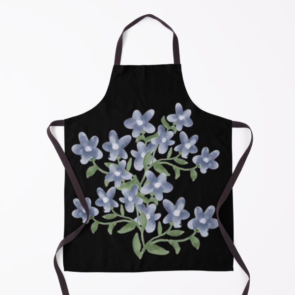 Item preview, Moody Periwinkle Blue Floral Botanical Cluster Pattern designed and sold by Jyoti-Quotes.