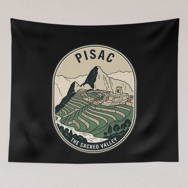 Item preview, Pisac Peru Sacred Valley Vintage Travel Emblem designed and sold by k3rstman1.