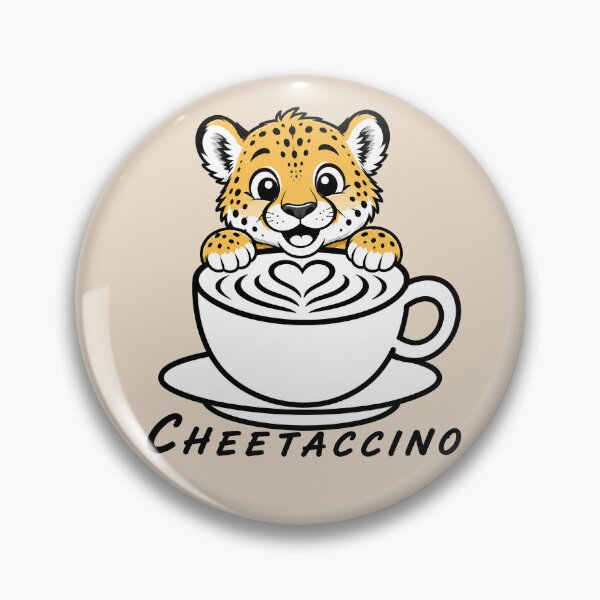 Item preview, ☕ BREWED BEASTIES COLLECTION ☕ -  WILDLIFE PALS - Cheetaccino designed and sold by WheelieGdArt.
