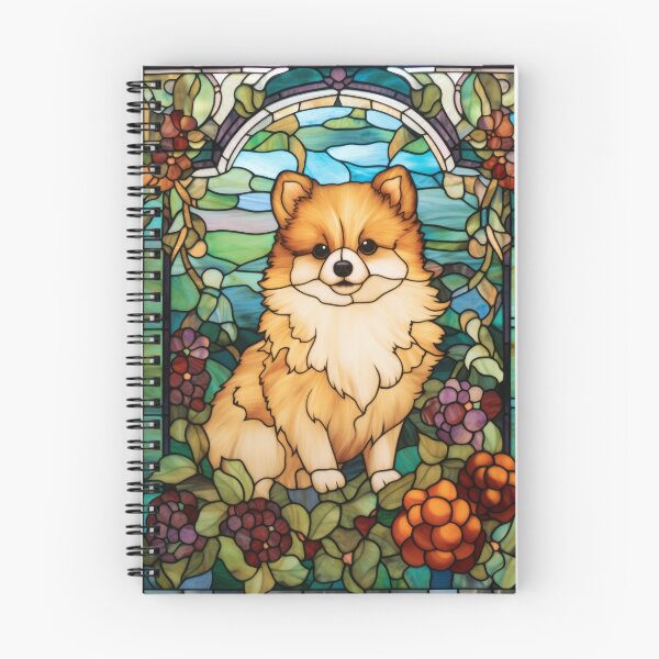 Item preview, Pomeranian Stained Glass Style Dog Art designed and sold by pinkal.