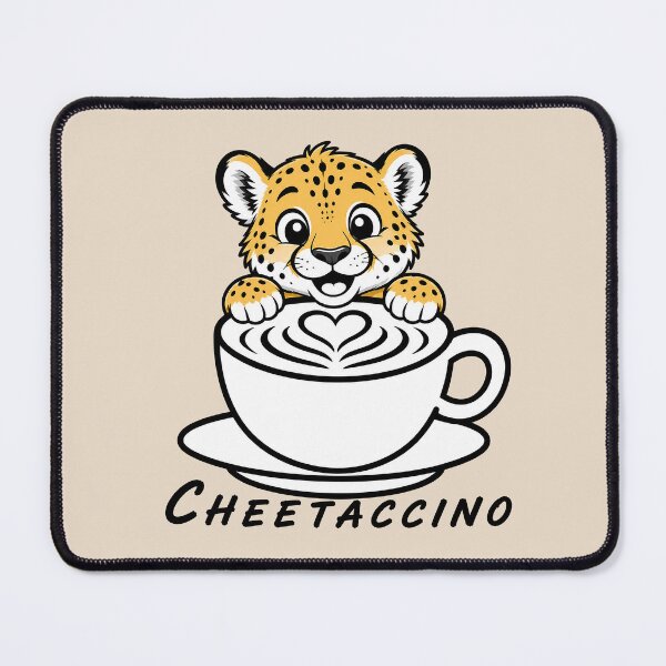 Item preview, ☕ BREWED BEASTIES COLLECTION ☕ -  WILDLIFE PALS - Cheetaccino designed and sold by WheelieGdArt.