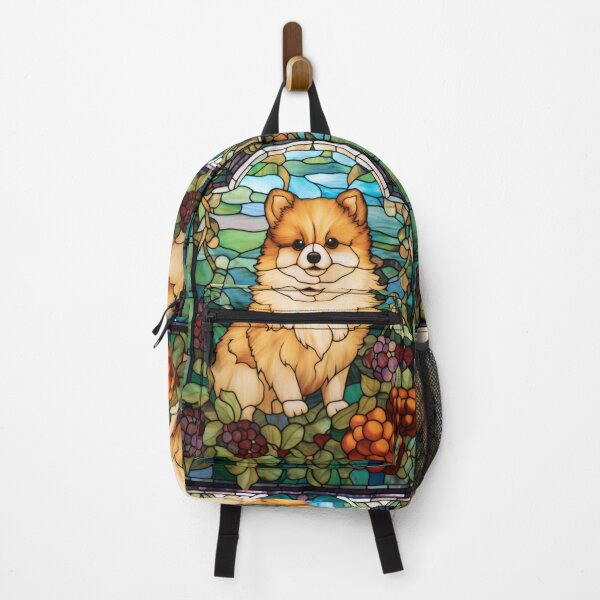 Item preview, Pomeranian Stained Glass Style Dog Art designed and sold by pinkal.