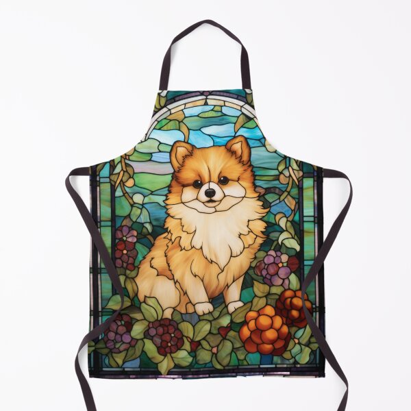 Item preview, Pomeranian Stained Glass Style Dog Art designed and sold by pinkal.