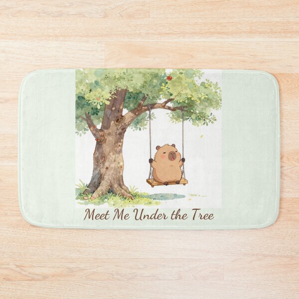 Item preview, Meet Me Under the Tree – Cute Capybara Illustration designed and sold by BCapybara.