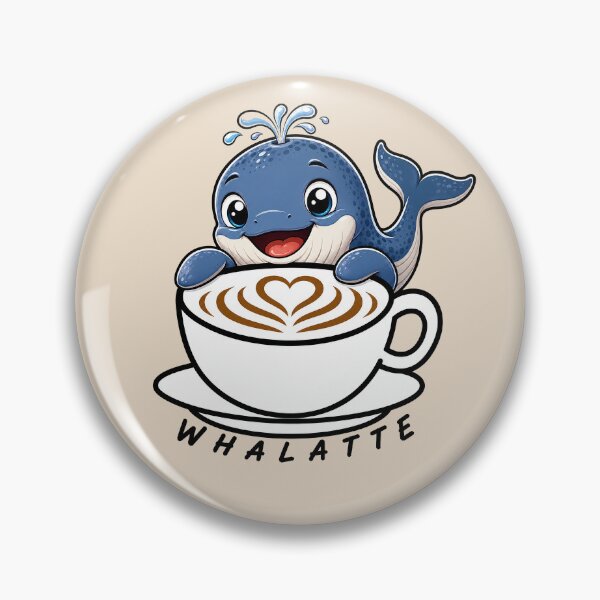 Item preview, ☕ BREWED BEASTIES COLLECTION ☕ -  SEA SIDEKICKS - Whalatte designed and sold by WheelieGdArt.