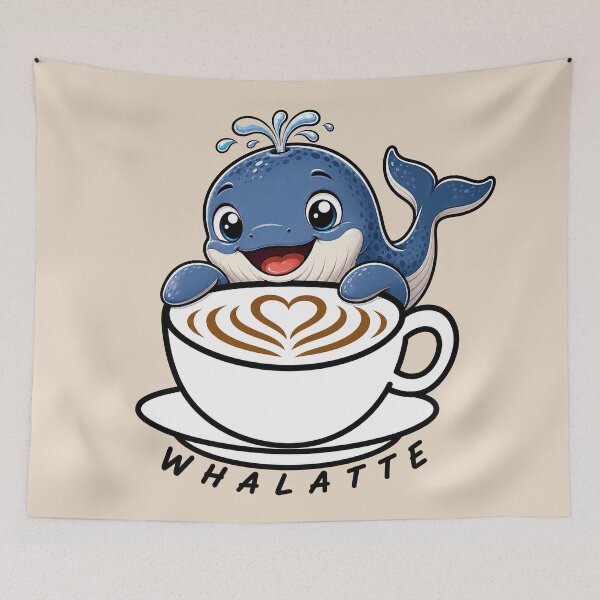 Item preview, ☕ BREWED BEASTIES COLLECTION ☕ -  SEA SIDEKICKS - Whalatte designed and sold by WheelieGdArt.