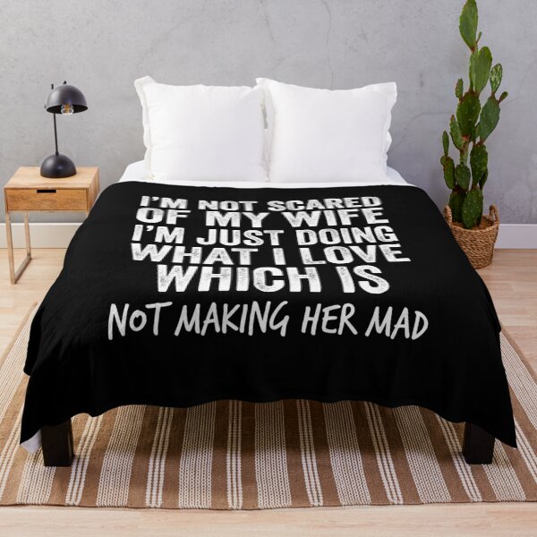 Item preview, Retro I'm Not Scared of My Wife Funny Husband Marriage Quote T-Shirt | Sarcastic Couple Graphic Gift designed and sold by Trendably.