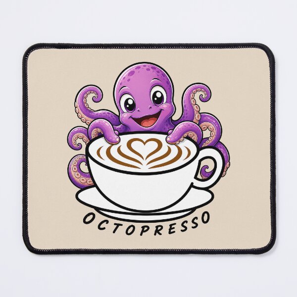 Item preview, ☕ BREWED BEASTIES COLLECTION ☕ -  SEA SIDEKICKS - Octopresso designed and sold by WheelieGdArt.