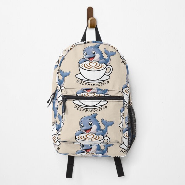 Item preview, ☕ BREWED BEASTIES COLLECTION ☕ - SEA SIDEKICKS - Dolphinoccino designed and sold by WheelieGdArt.