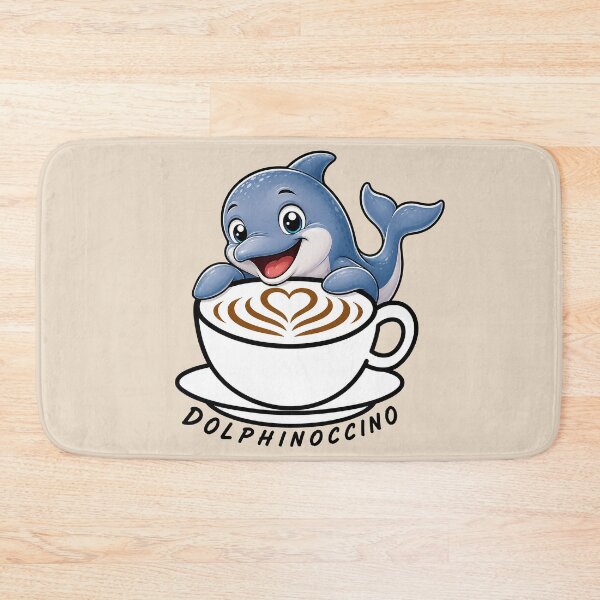 Item preview, ☕ BREWED BEASTIES COLLECTION ☕ -  SEA SIDEKICKS - Dolphinoccino designed and sold by WheelieGdArt.