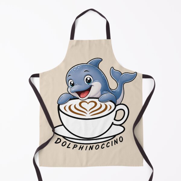 Item preview, ☕ BREWED BEASTIES COLLECTION ☕ - SEA SIDEKICKS - Dolphinoccino designed and sold by WheelieGdArt.
