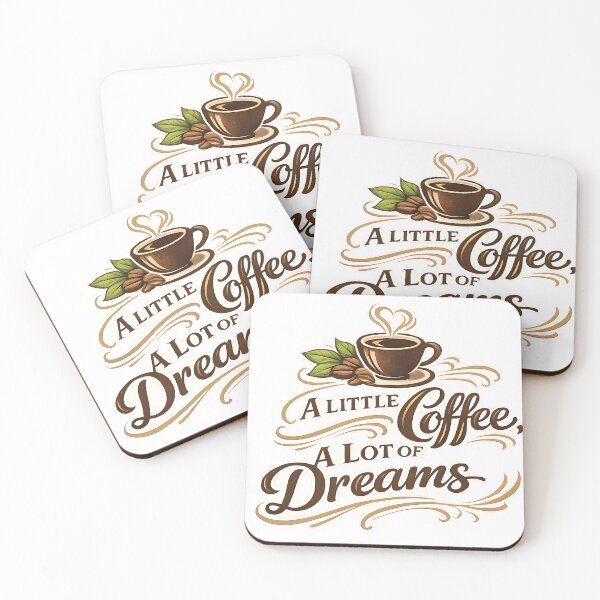 Item preview, alittle coffee alot of dreams designed and sold by Black-White-art.