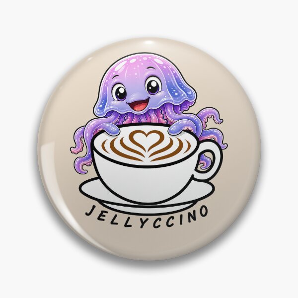Item preview, ☕ BREWED BEASTIES COLLECTION ☕ -  SEA SIDEKICKS - Jellyccino designed and sold by WheelieGdArt.