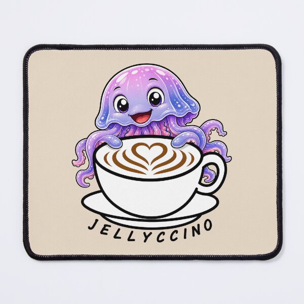 Item preview, ☕ BREWED BEASTIES COLLECTION ☕ - SEA SIDEKICKS - Jellyccino designed and sold by WheelieGdArt.