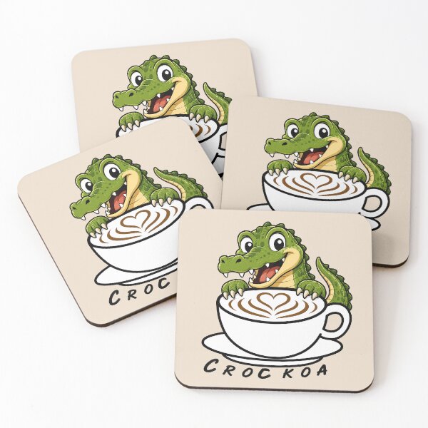 Item preview, ☕ BREWED BEASTIES COLLECTION ☕ -  REPTILE REGULARS  & AMPHIBIAN AMIGOS - Croc Koa designed and sold by WheelieGdArt.