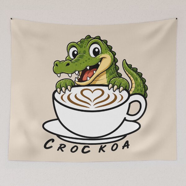 Item preview, ☕ BREWED BEASTIES COLLECTION ☕ -  REPTILE REGULARS  & AMPHIBIAN AMIGOS - Croc Koa designed and sold by WheelieGdArt.