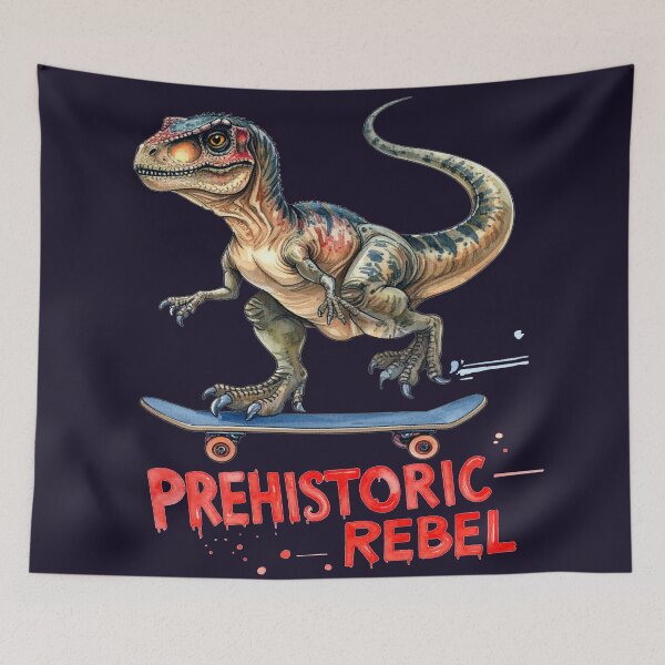 Item preview, Dino Skater – Prehistoric Rebel designed and sold by LiskoDesign.