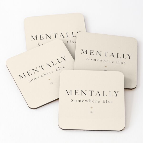 Item preview, Mentally Somewhere Else – Minimalist Typography for Dreamers, Travelers & Introverts designed and sold by BeaVibes.