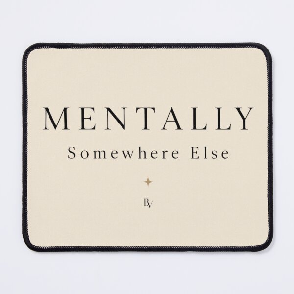 Item preview, Mentally Somewhere Else – Minimalist Typography for Dreamers, Travelers & Introverts designed and sold by BeaVibes.