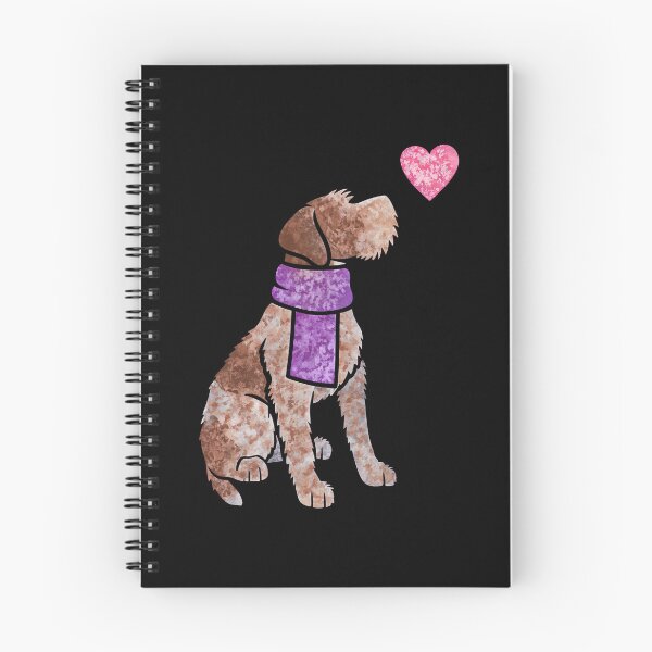 Item preview, Cute Shaggy Dog Art with Heart and Scarf designed and sold by Dmo3HarkoArt.