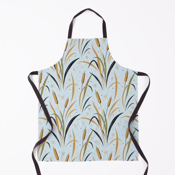 Item preview, Cattails and Reeds Botanical Pattern designed and sold by NuvoraNest.
