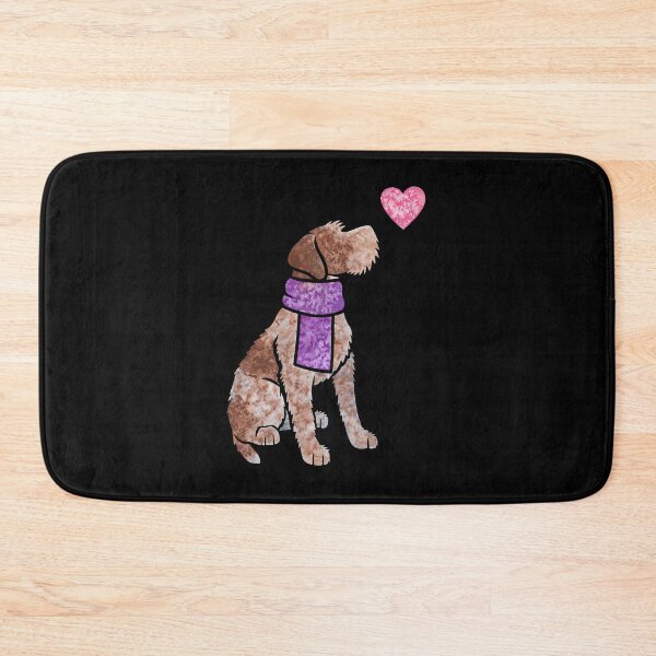 Item preview, Cute Shaggy Dog Art with Heart and Scarf designed and sold by Dmo3HarkoArt.