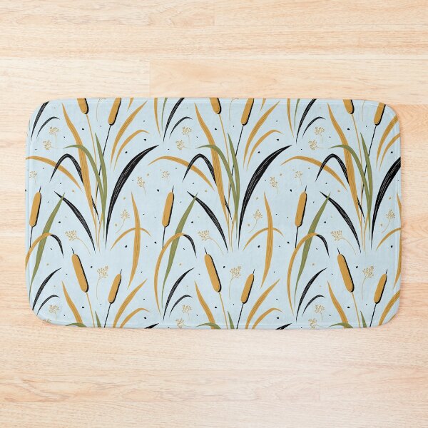 Item preview, Cattails and Reeds Botanical Pattern designed and sold by NuvoraNest.