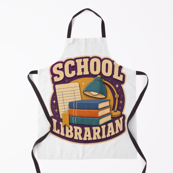 Item preview, School Librarian Checkout Card Reading Badge designed and sold by Freshloop Studio | Whimsical Vintage Art.
