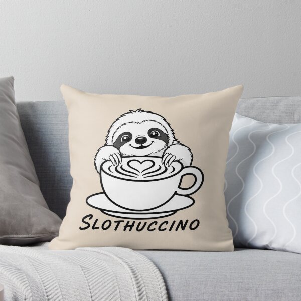 Item preview, ☕ BREWED BEASTIES COLLECTION ☕ - WOODLAND FRIENDS -  Slothuccino designed and sold by WheelieGdArt.