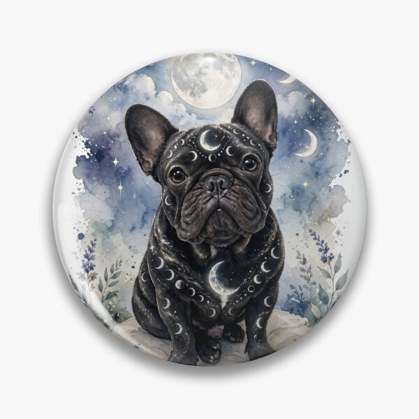 Item preview, Mystic Moon French Bulldog Watercolor Magical Night Sky Dog Design designed and sold by shallia.