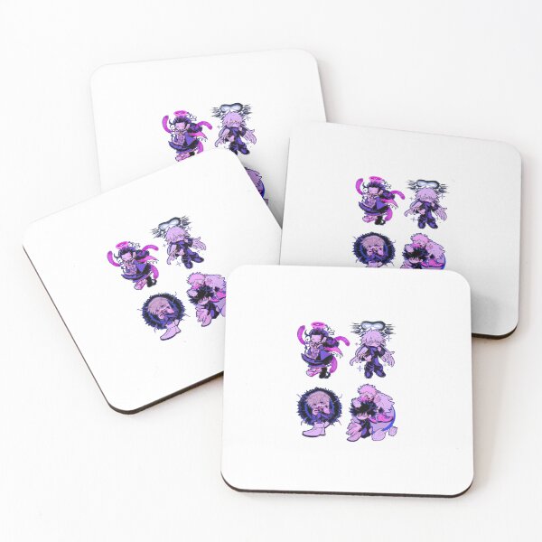Item preview, Neon Purple Main Cast Four Panel Grid Stickers designed and sold by JohnnyFive8.