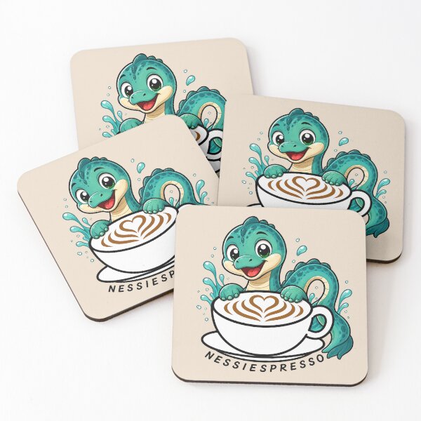 Item preview, ☕ BREWED BEASTIES COLLECTION ☕ -  CRYPTID CHUMS - Nessiespresso designed and sold by WheelieGdArt.