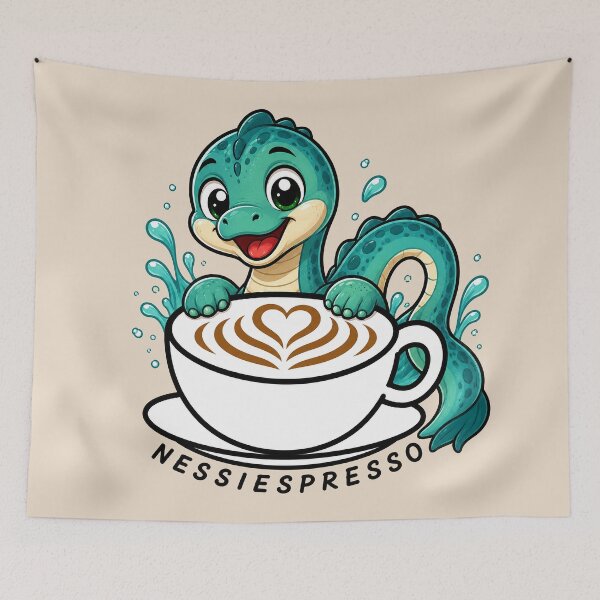 Item preview, ☕ BREWED BEASTIES COLLECTION ☕ -  CRYPTID CHUMS - Nessiespresso designed and sold by WheelieGdArt.