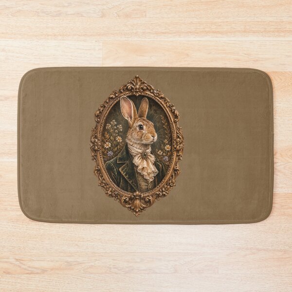 Item preview, Vintage Rabbit Portrait Print – Charming Victorian Oval Frame Wall Art designed and sold by MagicMakerPh.