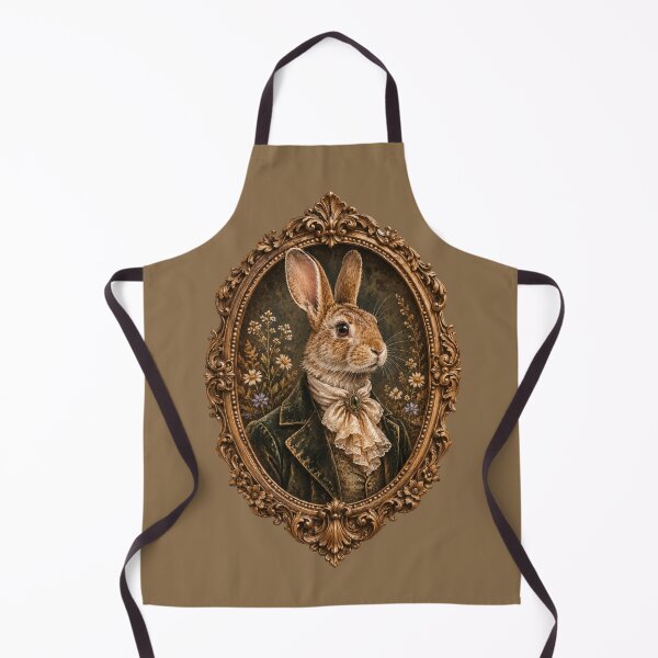Item preview, Vintage Rabbit Portrait Print – Charming Victorian Oval Frame Wall Art designed and sold by MagicMakerPh.