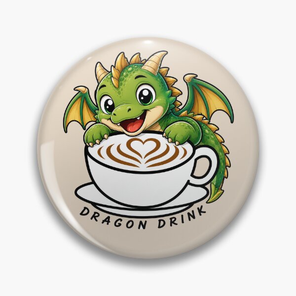 Item preview, ☕ BREWED BEASTIES COLLECTION ☕ -  FANTASY FRIENDS - Dragon Drink designed and sold by WheelieGdArt.