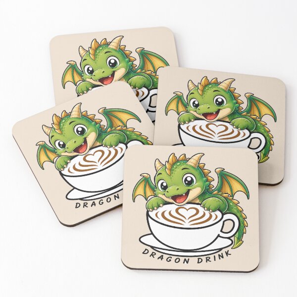 Item preview, ☕ BREWED BEASTIES COLLECTION ☕ -  FANTASY FRIENDS - Dragon Drink designed and sold by WheelieGdArt.