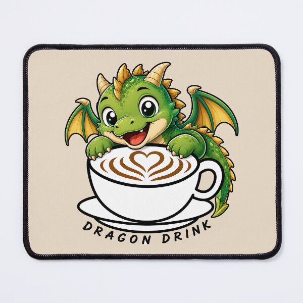 Item preview, ☕ BREWED BEASTIES COLLECTION ☕ - FANTASY FRIENDS - Dragon Drink designed and sold by WheelieGdArt.