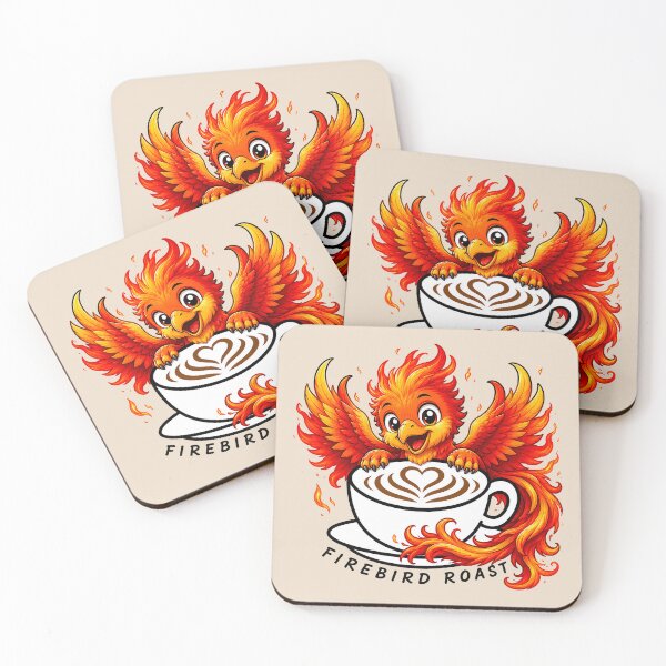Item preview, ☕ BREWED BEASTIES COLLECTION ☕ -  FANTASY FRIENDS - Firebird Roast designed and sold by WheelieGdArt.