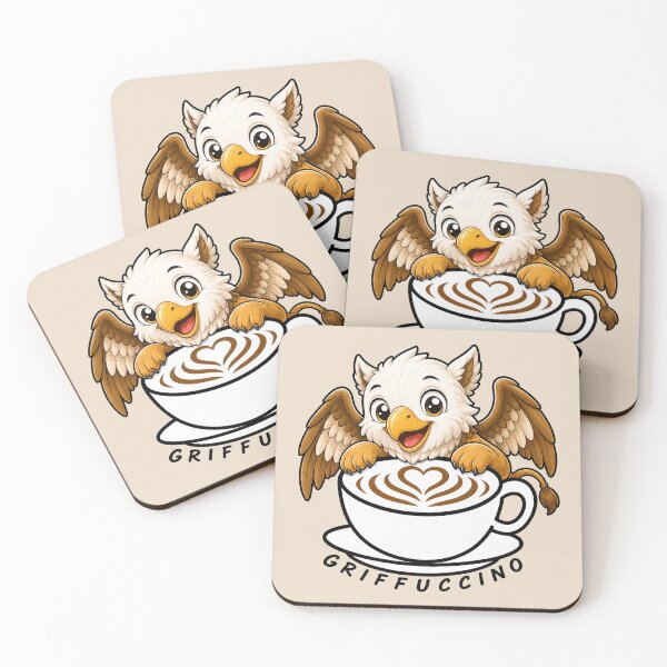 Item preview, ☕ BREWED BEASTIES COLLECTION ☕ -  FANTASY FRIENDS - Griffuccino designed and sold by WheelieGdArt.