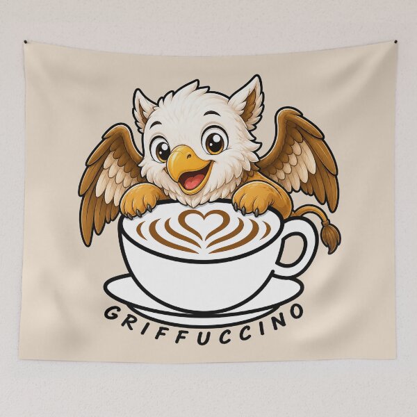 Item preview, ☕ BREWED BEASTIES COLLECTION ☕ -  FANTASY FRIENDS - Griffuccino designed and sold by WheelieGdArt.