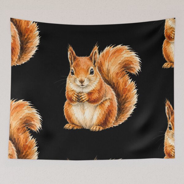 Item preview, Minimal Squirrel Watercolor | Hand Drawn Wildlife Illustration designed and sold by ColorSplash123.