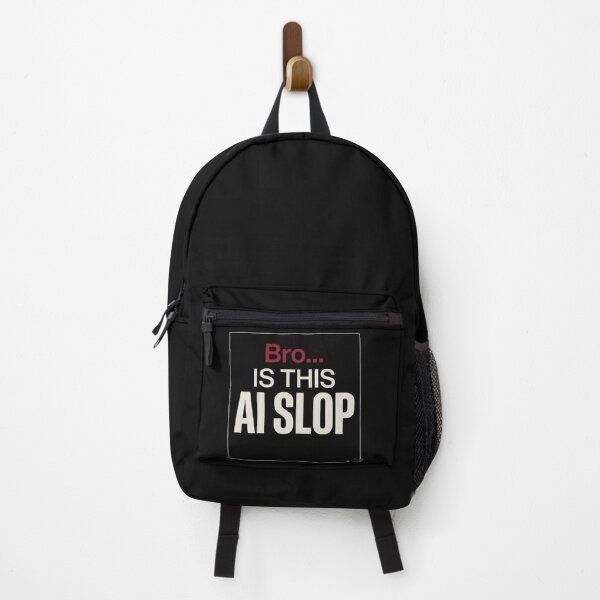 Item preview, Bro Is This AI Slop Streetwear Typography Anti AI designed and sold by Uchida Arts ®.