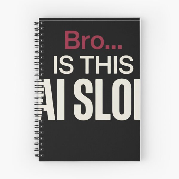 Item preview, Bro Is This AI Slop Streetwear Typography Anti AI designed and sold by uchidaarts.
