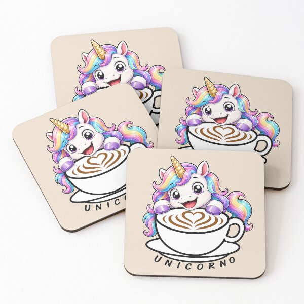 Item preview, ☕ BREWED BEASTIES COLLECTION ☕ -  FANTASY FRIENDS - Unicorno designed and sold by WheelieGdArt.