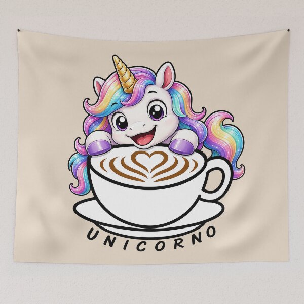 Item preview, ☕ BREWED BEASTIES COLLECTION ☕ -  FANTASY FRIENDS - Unicorno designed and sold by WheelieGdArt.