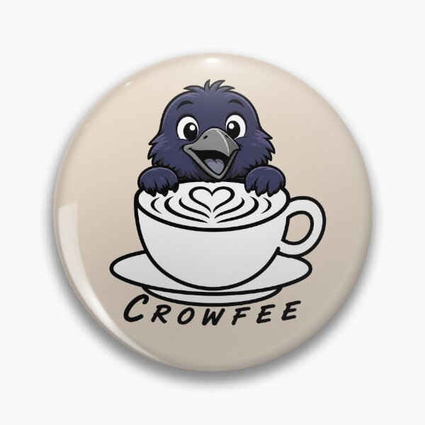 Item preview, ☕ BREWED BEASTIES COLLECTION ☕ -  FEATHERED FRIENDS - Crowfee designed and sold by WheelieGdArt.