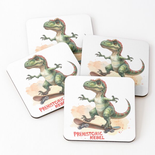 Item preview, Prehistoric Rebel – Velociraptor on a skateboard designed and sold by LiskoDesign.